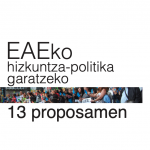 EAEko hizkuntza-politika garatzeko hamahiru proposamen (2015)
