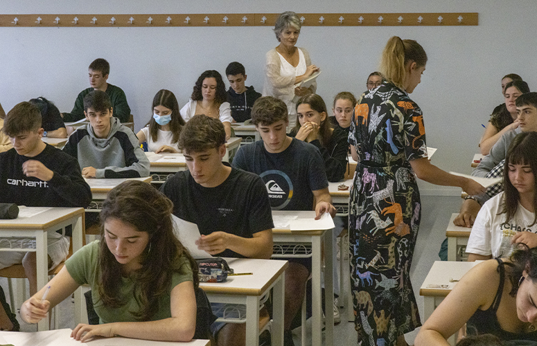 2022ko Unibertsitatera Sartzeko Ebaluazioko irudi bat. | Argazkia: Unai Zorriketa. EHU.